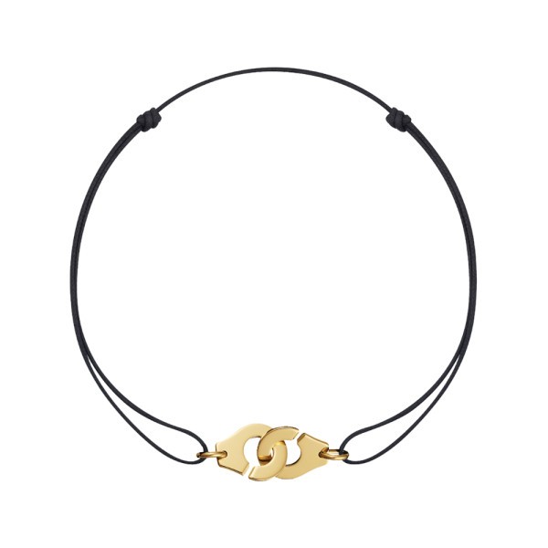 Bracelet Dinh Van Menottes R15 en or jaune sur cordon