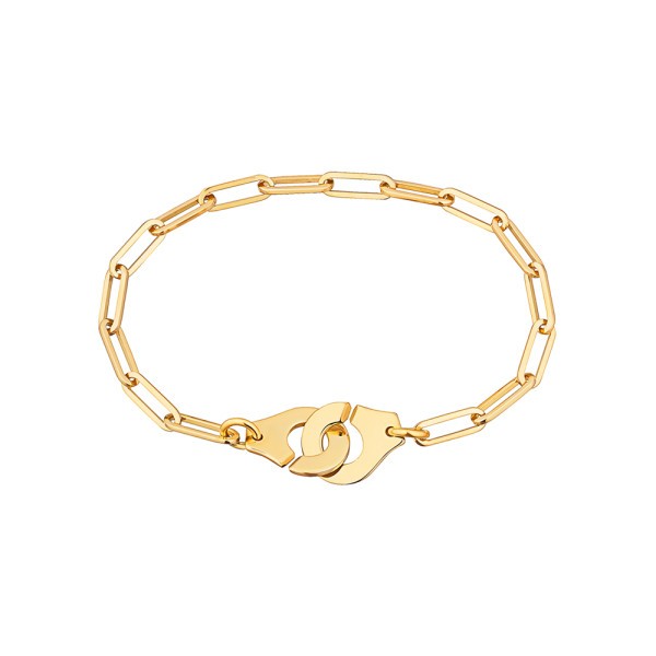 Bracelet Dinh Van Handcuffs R12 in yellow gold on chain