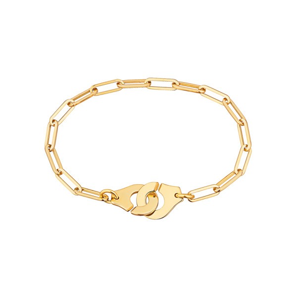 Bracelet Dinh Van Handcuffs R12 in yellow gold on chain