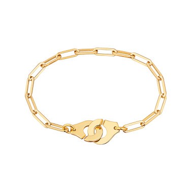 Bracelet Dinh Van Handcuffs R12 in yellow gold on chain