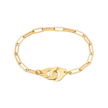 Bracelet Dinh Van Handcuffs R12 in yellow gold on chain