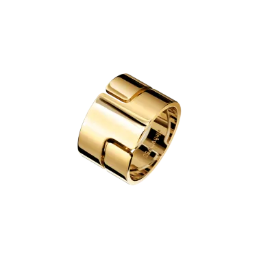 Bague Dinh Van Seventies grand modèle en or jaune