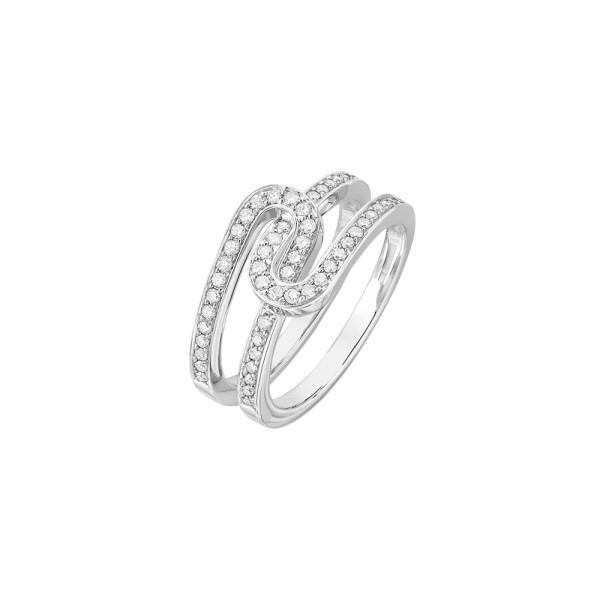 Bague Dinh Van Maillon Star XS en or blanc et diamants