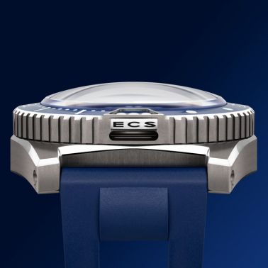 Montre ZRC Grands Fonds 3000 Titane cadran bleu bracelet caoutchouc bleu 42 mm