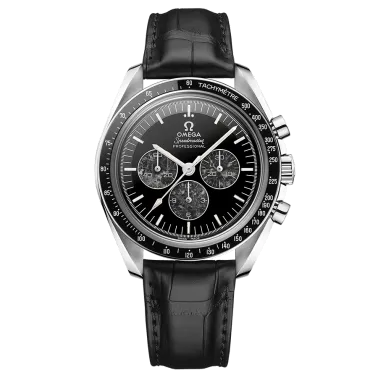 Montre Omega Speedmaster Moonwatch Professional Chronograph Calibre 321 platine bracelet cuir 42 mm