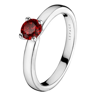 Solitaire Lepage Evidence en or blanc diamant brillant 0,40 carat