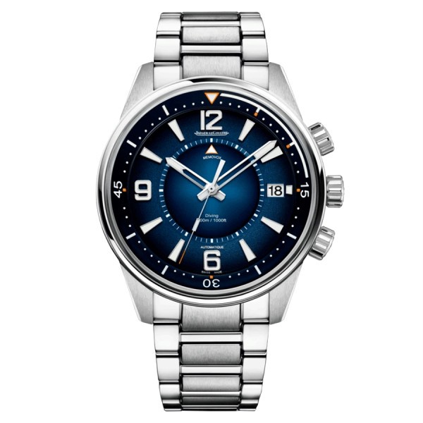 Montre Jaeger-LeCoultre Polaris Mariner Memovox cadran bleu bracelet acier 42 mm