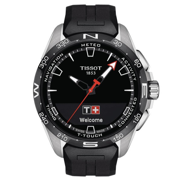 Tissot T-Touch Connect Solar titanium watch black rubber bracelet 47,5 mm