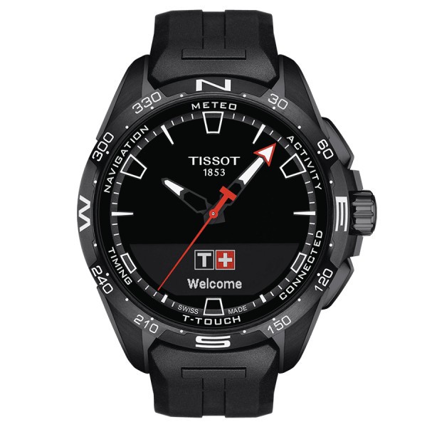 Montre Tissot T-Touch Connect Solar titane pvd noir bracelet caoutchouc noir 47,5 mm T121.420.47.051.03