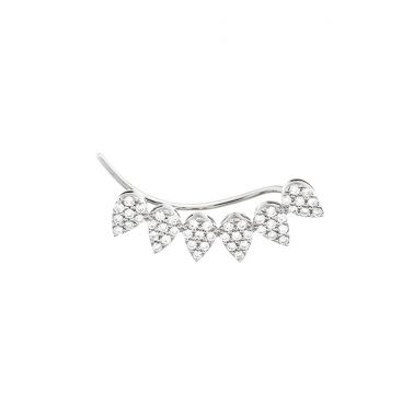 Boucle d’oreille Dis moi oui barrette en or blanc et diamants (prix unitaire)