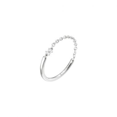 Bague Happy or blanc et diamant