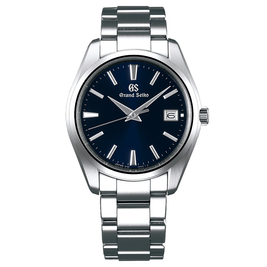 Grand Seiko Heritage quartz watch blue dial steel bracelet 40 mm