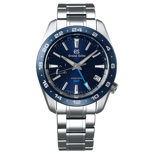 Grand Seiko Sport Spring Drive watch blue dial steel bracelet 40,5 mm