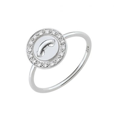 Bague Boutons de Louise or blanc et diamants