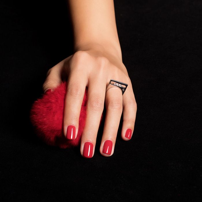 Bague La Brune et La Blonde Funambule en or blanc 3 diamants - Porte