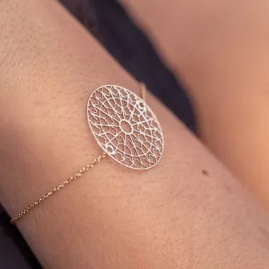 Bracelet Lepage Colette Notre-Dame en or blanc