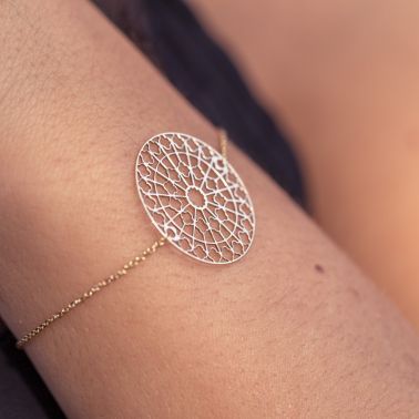 Bracelet Lepage Colette Notre-Dame en or blanc