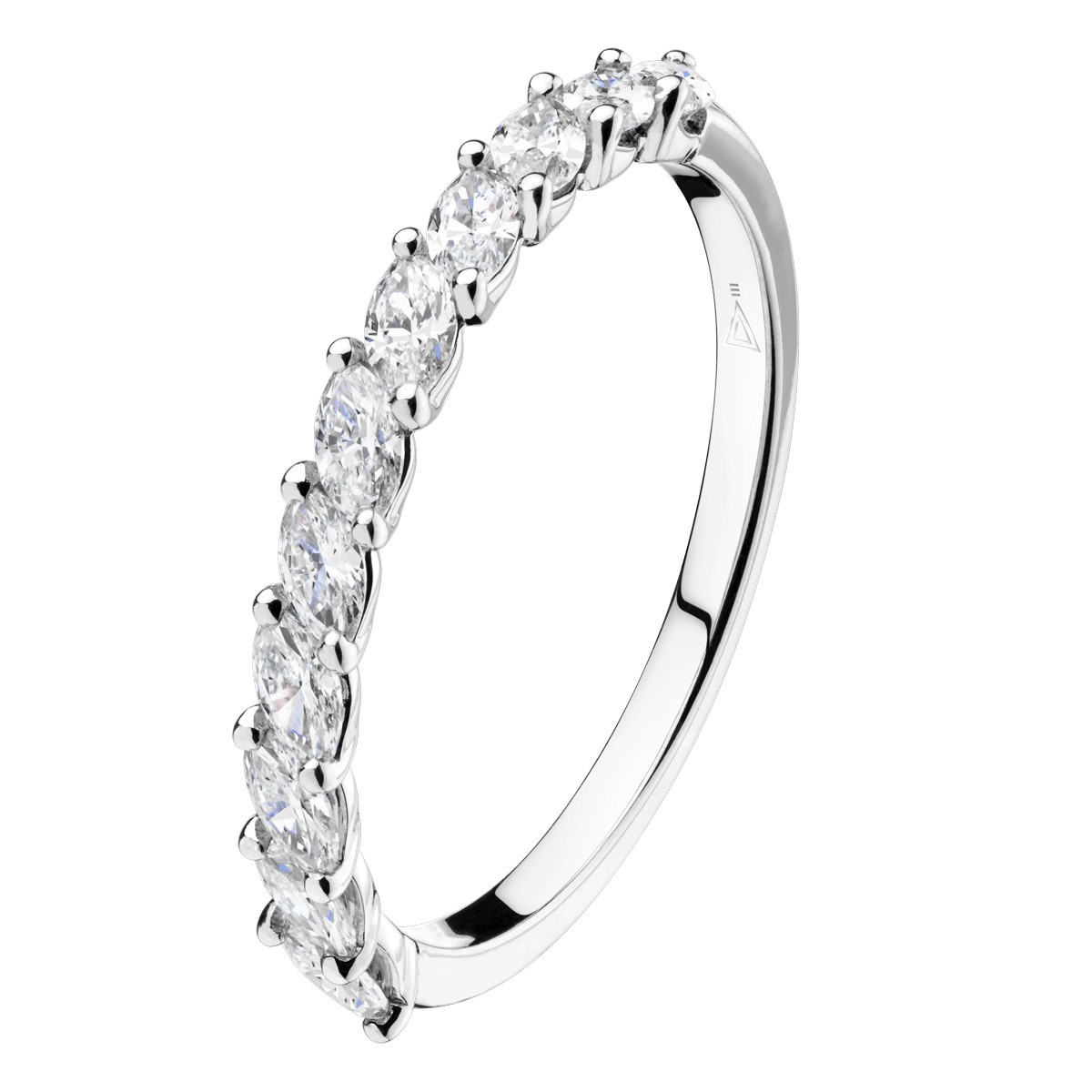 Alliance Lepage Suzanne en or blanc et diamants taille navette