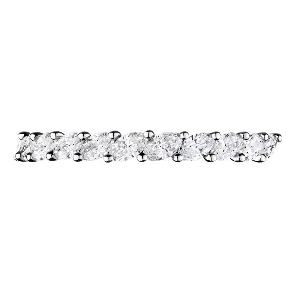 Alliance Lepage Suzanne en or blanc et diamants taille navette
