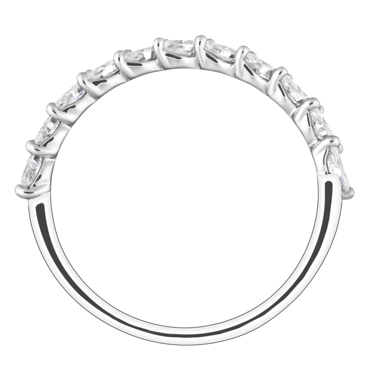Alliance Lepage Suzanne en or blanc et diamants taille navette