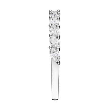 Alliance Lepage Suzanne en or blanc et diamants taille navette