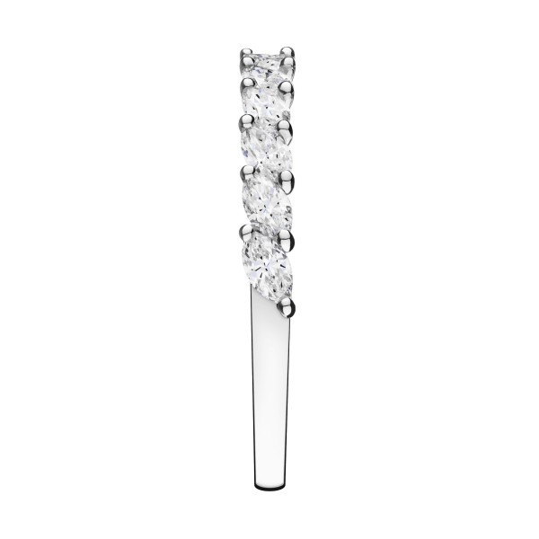 Alliance Lepage Suzanne en or blanc et diamants taille navette