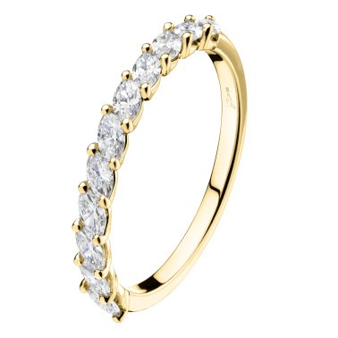 Alliance Lepage Suzanne en or jaune et diamants taille navette