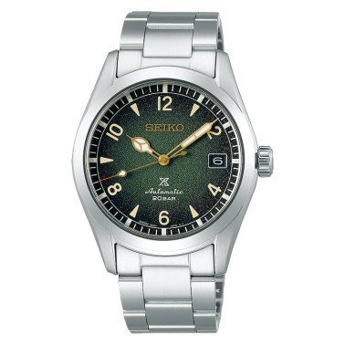Montre Seiko Prospex Alpinist automatique cadran vert bracelet acier 38 mm