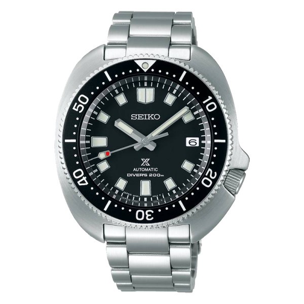 Seiko Prospex automatic watch black dial stainless steel bracelet 42,7 mm