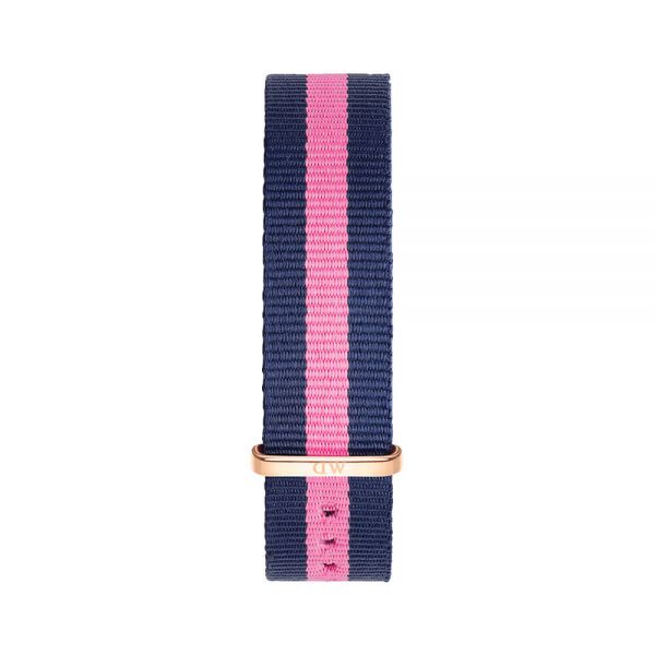 Bracelet de montre Daniel Wellington Winchester NATO bleu et rose 18 mm