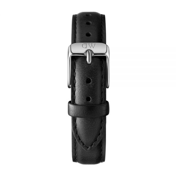 Bracelet de montre Daniel Wellington Petite Sheffield acier cuir noir 14 mm