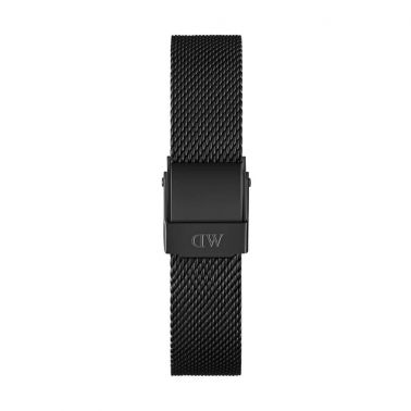 Bracelet de montre Daniel Wellington Petite Ashfield acier pvd noir maille milanaise 12 mm