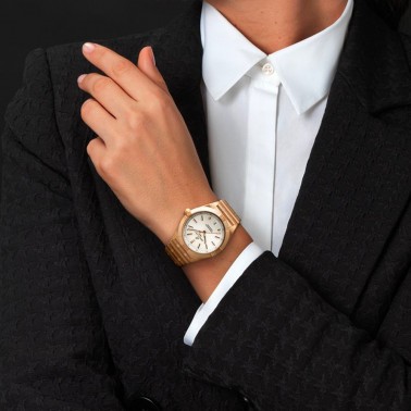 Montre Breitling Chronomat Lady Automatic en or rose cadran blanc 36 mm R10380101A1R1