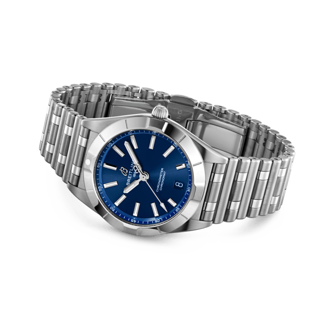 Watch Breitling Chronomat Lady Superquartz night blue dial 32 mm