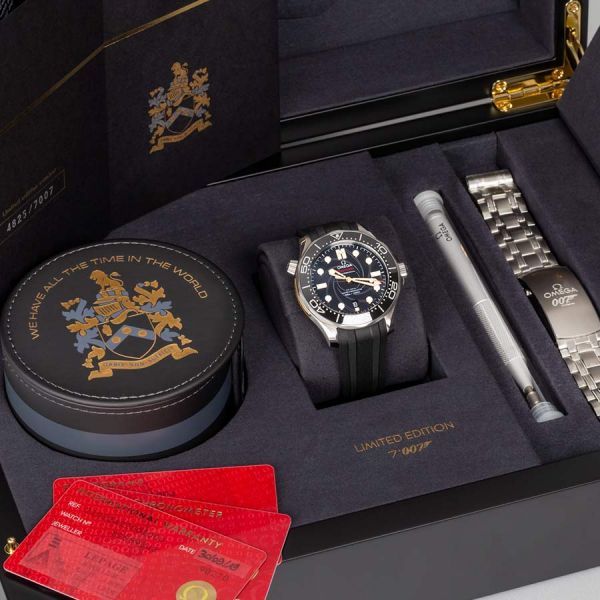 Watch Omega Seamaster Diver 300m Co Axial Master Chronometer James Bond Limited Edition 42 mm Full Set 2019