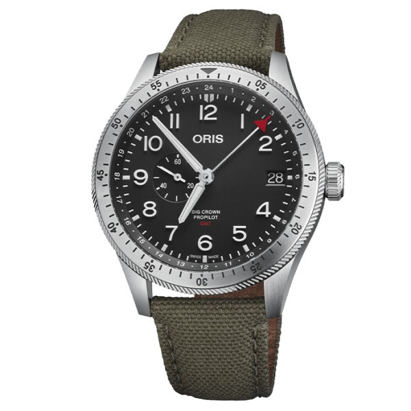 Montre Oris Aviation Big Crown Propilot Timer GMT automatique cadran noir 44 mm