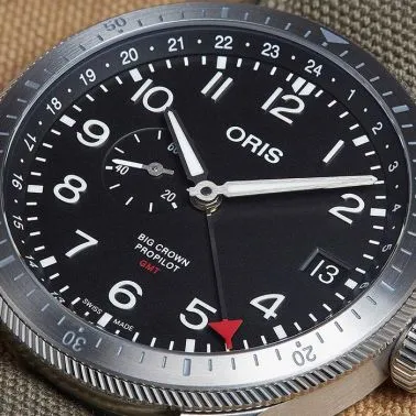 Oris Aviation Big Crown Propilot Timer GMT watch automatic black dial 44 mm