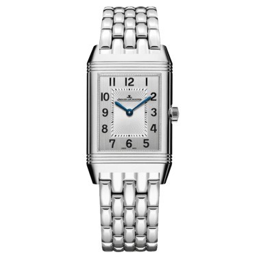 Montre Jaeger LeCoultre Reverso Classic Medium Duetto automatique cadran argent bracelet acier