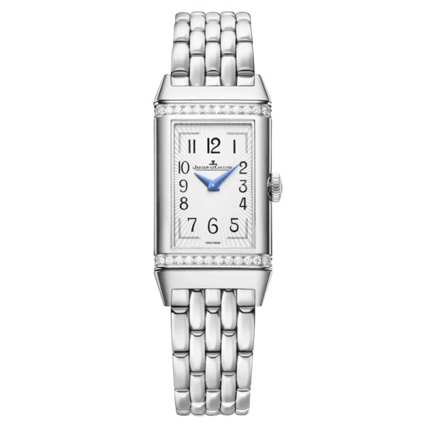 Jaeger LeCoultre Reverso One Duetto automatic watch silver dial steel bracelet