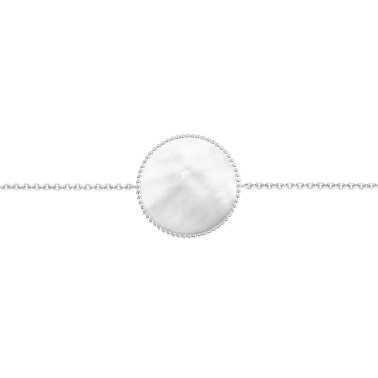 Bracelet Lepage Colette Lune Perlée en or blanc
