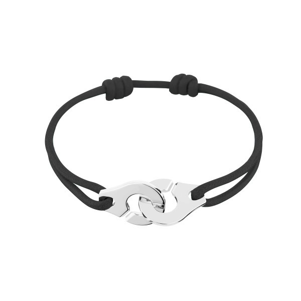 Bracelet Dinh Van Menottes R12 en argent sur cordon