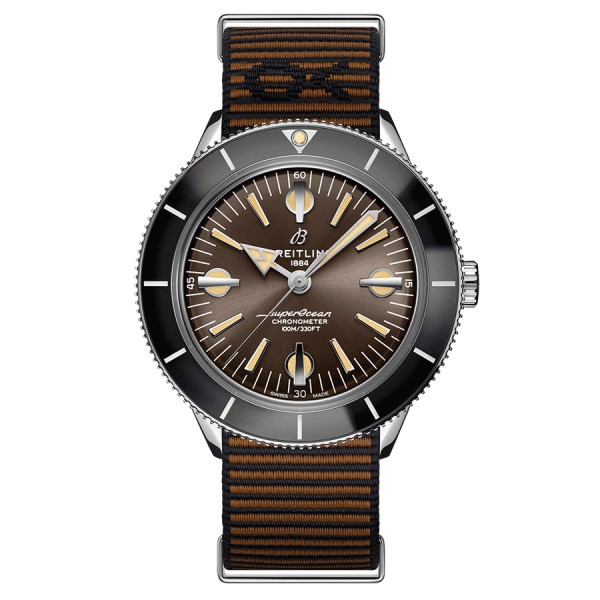 Breitling Superocean Heritage '57 watch outerknow bronze bracelet NATO 42 mm