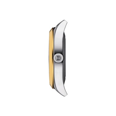 Montre Tissot T-Gold Gentleman Powermatic 80 silicium cadran argenté bracelet acier 42 mm