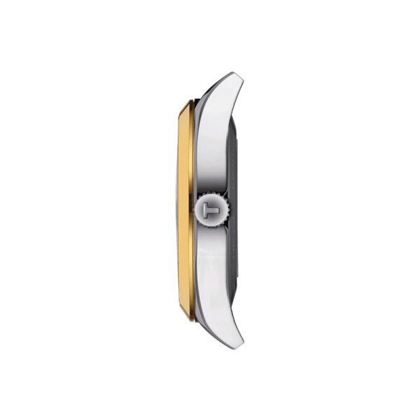 Montre Tissot T-Gold Gentleman Powermatic 80 silicium cadran argenté bracelet acier 42 mm