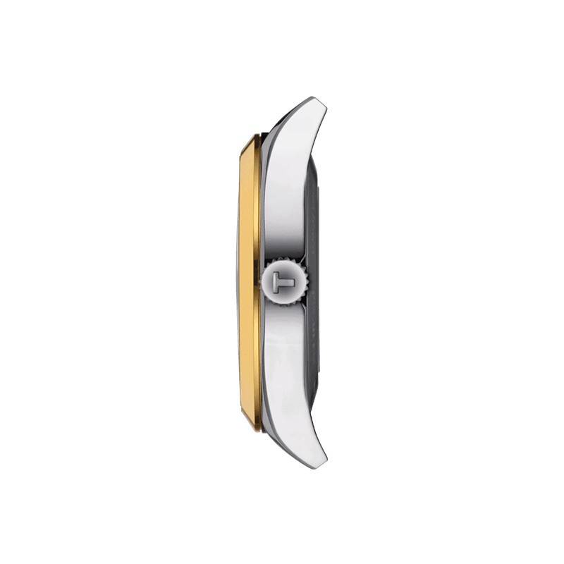 Montre Tissot T-Gold Gentleman Powermatic 80 silicium cadran argenté bracelet acier 42 mm
