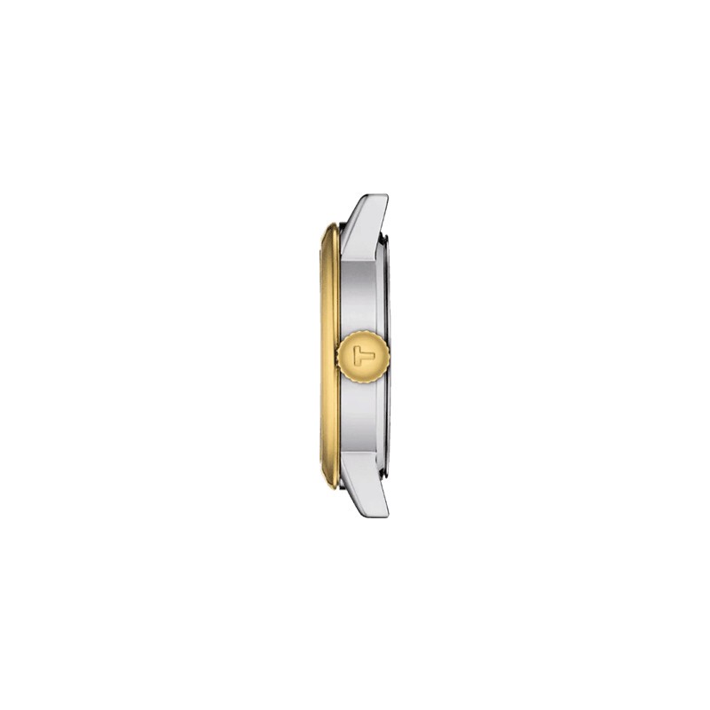 Tissot T-Classic Dream Lady quartz watch PVD gold-plated watch white dial stainless steel bracelet 28 mm