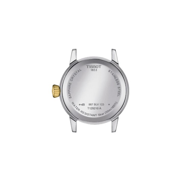 Tissot T-Classic Dream Lady quartz watch PVD gold-plated watch white dial stainless steel bracelet 28 mm