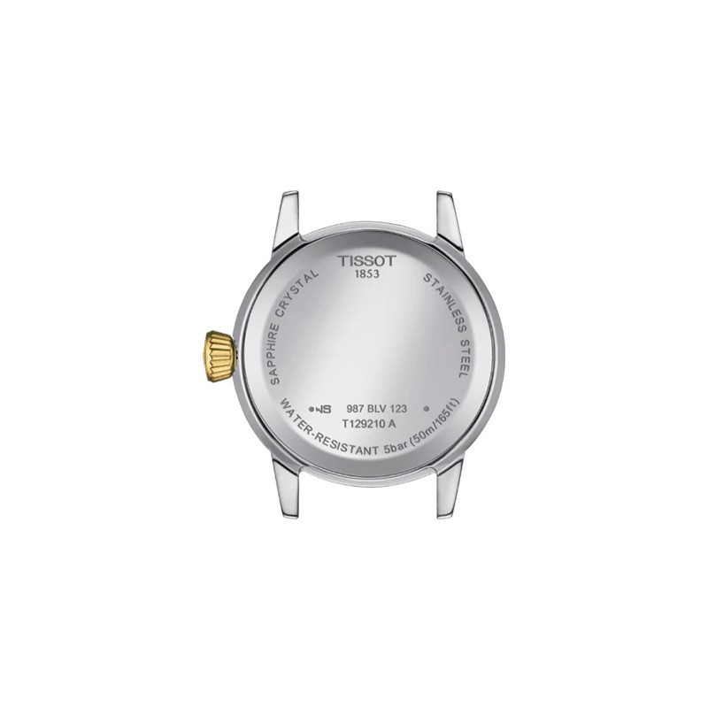Tissot T-Classic Dream Lady quartz watch PVD gold-plated watch white dial stainless steel bracelet 28 mm