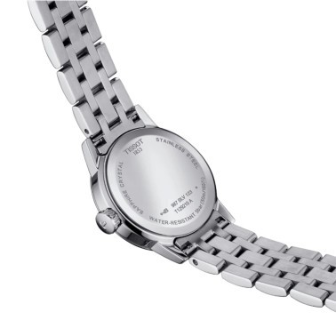 Tissot T-Classic Dream Lady quartz watch white dial steel bracelet 28 mm