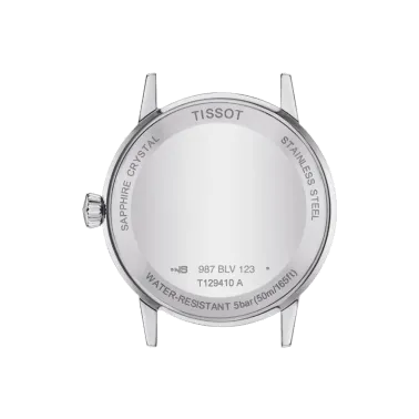 Montre Tissot T-Classic Dream Gent quartz cadran noir bracelet cuir noir 42 mm